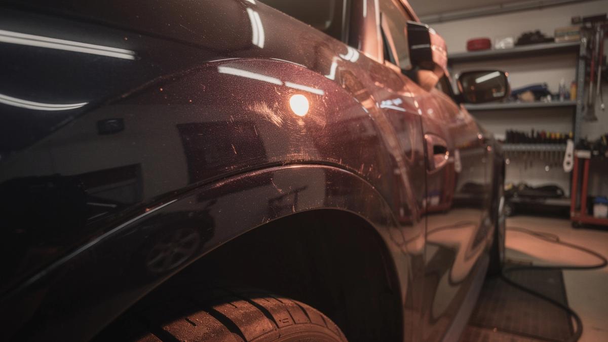 Paint surface after correction showing deep reflective gloss